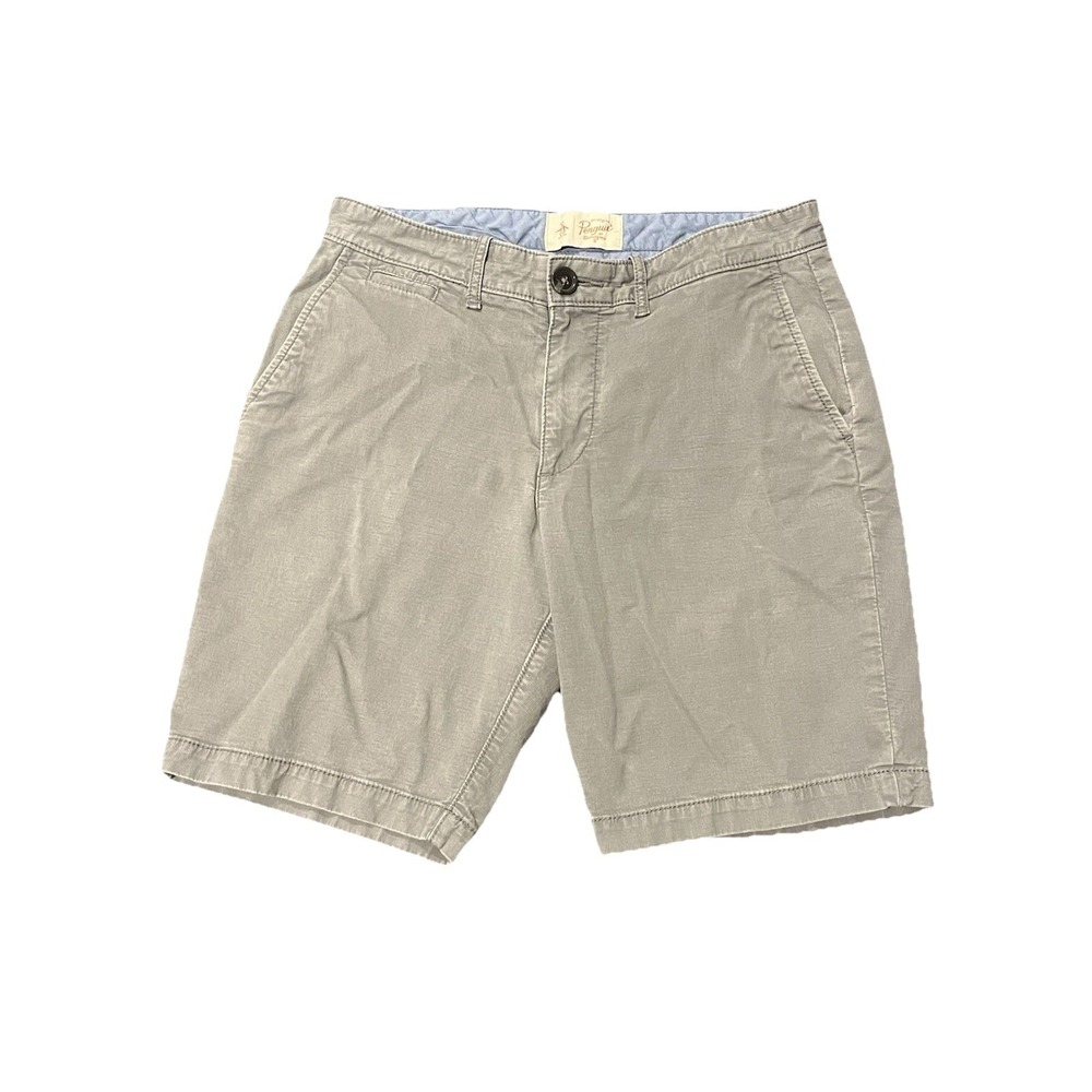 Original Penguin Shorts Men's Size 30 Gray Chino Pockets Exc.